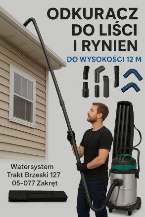 Odkurzacz do rynien. do wysokości 12 m